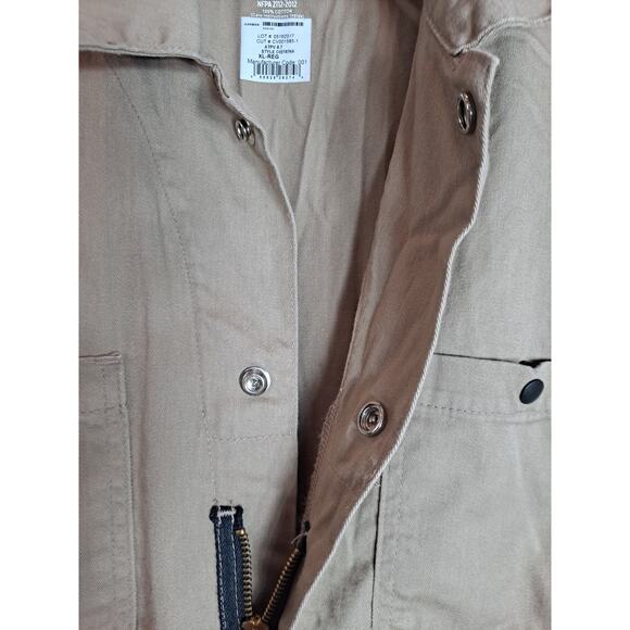 Lapco Fr Mens Brown Cotton Flame Resistant Deluxe Full-Zip‎ Coverall Size XL - Picture 6 of 6